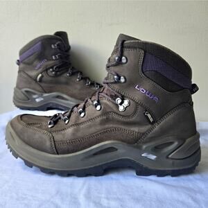 Lowa Renegade GTX Mid Women's Leather Hiking Boots Brown Size 10.5